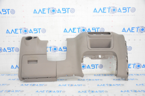Driver's knee pad assembly VW Tiguan 09-17 with glove compartment, for auto climate control, brown, scratches