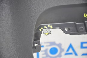 Driver's knee pad assembly VW Tiguan 09-17 with glove compartment, for manual climate control, black, broken fastener