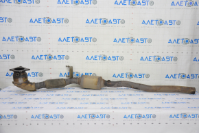 Intake pipe with catalytic converters VW Tiguan 09-17 dented catalytic converter, torn mesh