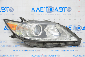 Front right headlight complete Lexus ES300h ES350 13-15 prerest xenon + LED DRL, sand, for polishing