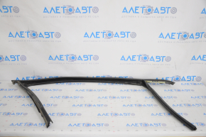 Upper door molding front right Jeep Cherokee KL 14- black with glass seal, scratches