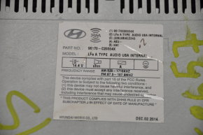 Radio tape recorder Hyundai Sonata 15-17 small display, chrome on knobs is useful