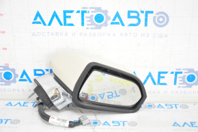 Side mirror right Lincoln MKZ 13-16 12 pins, BSM, turn signal, beige+chrome