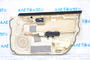 Front left door panel for Lexus ES300h ES350 13-15 beige with black leather insert, leather armrest, wood-like molding