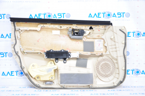 Front right door panel for Lexus ES300h ES350 13-15 beige with black leather insert, leather armrest, wood-like molding
