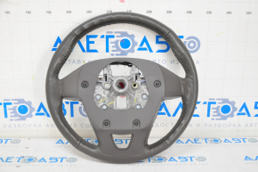 Steering wheel bare Lincoln MKZ 13-20 leather gray, without heating, wiped