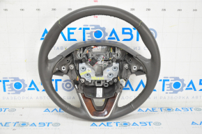 Steering wheel bare Lincoln MKZ 13-20 leather gray, without heating, wiped