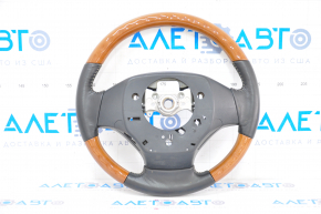 Naked steering wheel Lexus ES300h ES350 13-15 prerest leather black light wood