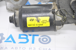 Windscreen wiper trapezoid with motor Hyundai Sonata 16-19 hybrid