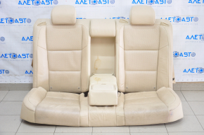 Rear row of seats 2nd row Lexus ES300h ES350 13-18 without airbag, beige leather, dry-cleanable, torn foam