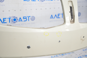Bare front bumper Lincoln MKZ 13-16 for parking sensors, beige, broken parking sensor fastener, pressed, scratches