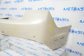 Rear bumper bare Lincoln MKZ 13-16 upper part for parking sensors, beige, break fastened, pressed, scratches