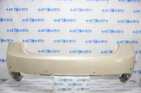 Rear bumper bare Lincoln MKZ 13-16 upper part for parking sensors, beige, break fastened, pressed, scratches