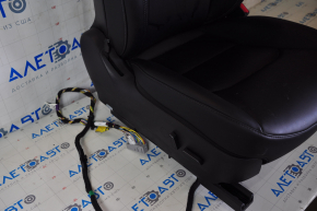 Passenger seat Tesla Model 3 18- leather black, with airbag, electric, heated, with tensioner, scratches