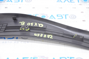 Door sill trim rear left Infiniti QX30 17- black, scratches, cracked mount