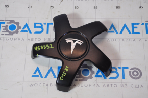Center Cap for Tesla Model 3 18-Type 2 Wheel, Black, Scratches