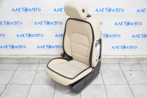 Driver's seat Infiniti QX30 17- without airbag, electric, combined leather + cloth beige, shot, under chemical