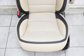 Driver's seat Infiniti QX30 17- without airbag, electric, combined leather + cloth beige, shot, under chemical