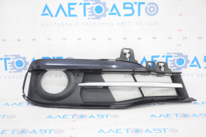 Frame grille fog light right BMW 3 F30 16-18 partially open, with molding