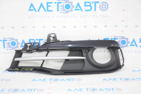Frame grille fog light left BMW 3 F30 16-18 partially open, with molding
