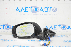 Side mirror left Infiniti QX30 17-17 pins, auto-lock, swivel, white, broken, missing cover, for spare parts