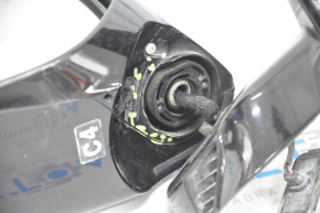 Side mirror left Infiniti QX30 17-17 pins, auto-lock, swivel, white, broken, missing cover, for spare parts