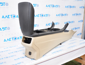 Central console armrest Ford Fusion mk5 13-16 beige, under air duct, without air duct, scratches