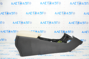 Central console armrest Infiniti QX30 17- black, type 2, armrest leather beige, scratches, broken deflector