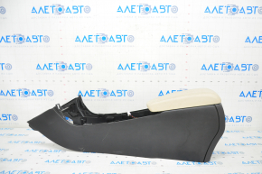Central console armrest Infiniti QX30 17- black, type 2, armrest leather beige, scratches, broken deflector