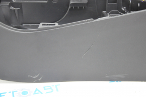 Central console armrest Infiniti QX30 17- black, type 2, armrest leather beige, scratches, broken deflector