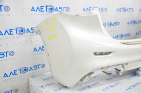 Bare rear bumper Infiniti QX30 17- base, without parking sensors, white, bumper, crack in mount