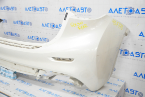 Bare rear bumper Infiniti QX30 17- base, without parking sensors, white, bumper, crack in mount
