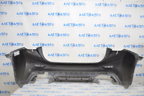 Bare rear bumper Infiniti QX30 17- base, without parking sensors, white, bumper, crack in mount