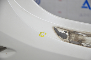 Bare rear bumper Infiniti QX30 17- base, without parking sensors, white, bumper, crack in mount