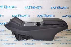 Console center armrest and cup holders Tesla Model 3 21- leather black, without wiring, scratches