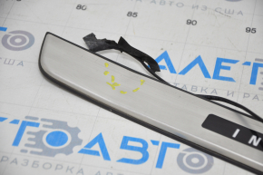 Door sill trim front left outer Infiniti QX30 17- with chrome, with backlight, scratches, dented