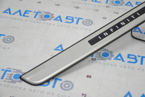 Door sill trim front right outer Infiniti QX30 17- with chrome, with backlight, scratches