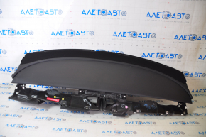 Torpedo front panel with AIRBAG Tesla Model 3 18- leather black, with speaker pad, rusty pyropatron