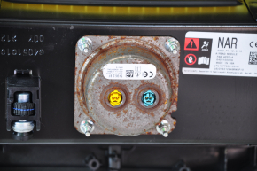 Torpedo front panel with AIRBAG Tesla Model 3 18- leather black, with speaker pad, rusty pyropatron