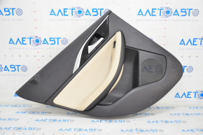 Door trim card rear left Infiniti QX30 17- black, sill leather beige, scratches
