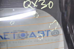 Bare trunk door with glass Infiniti QX30 17- white QAB, scratches on glass
