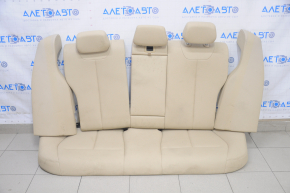 Rear row of seats 2 row BMW 3 F30 16-18 beige leather, split back, water damage, for cleaning