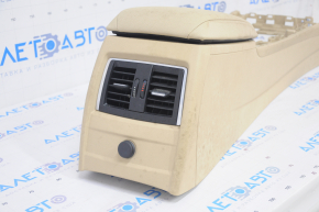 Central console armrest BMW 3 F30 12-18 automatic transmission beige leather, dry-cleanable