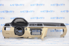 Torpedo front panel with AIRBAG BMW 3 F30 12-18 4d black with beige without projection