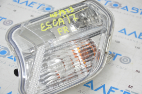 Right turn signal Ford Escape MK3 17-19 rest, white with fog lights, sand, scratches