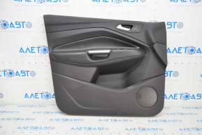 Door trim card front left Ford Escape MK3 17-19 rest, black, chrome handle, worn