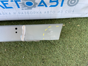 Tesla Model S 12-15 pre-restoration front glass crossbar, sawn off, dented, torn on the right