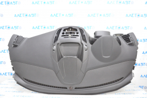 Torpedo front panel with AIRBAG Ford Escape MK3 17-19 rest, black, dark gray trims, scratches on trims