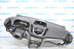 Torpedo front panel with AIRBAG Ford Escape MK3 17-19 rest, black, dark gray trims, scratches on trims