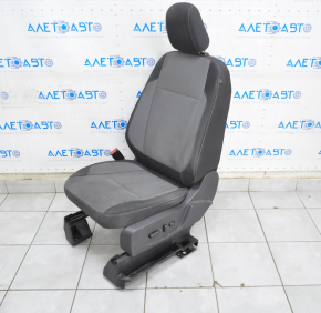 Driver's seat Ford Escape MK3 17-19 without airbag, cloth black-gray, electric, heated, for dry cleaning